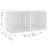 Thumbnail for TV-Schrank Hochglanz-Weiß 72x35x36,5 cm Spanplatte