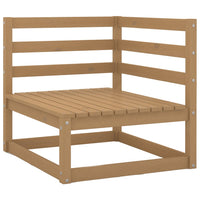 Thumbnail for Garten-Ecksofa mit Creme Kissen Massivholz Kiefer