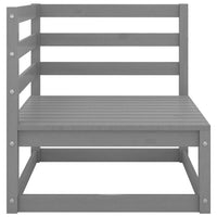 Thumbnail for 2-tlg. Garten-Lounge-Set mit Kissen Grau Kiefer Massivholz