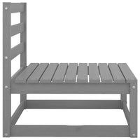 Thumbnail for 3-tlg. Garten-Lounge-Set mit Kissen Grau Kiefer Massivholz