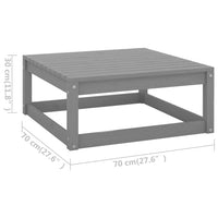 Thumbnail for 3-tlg. Garten-Lounge-Set mit Kissen Grau Kiefer Massivholz