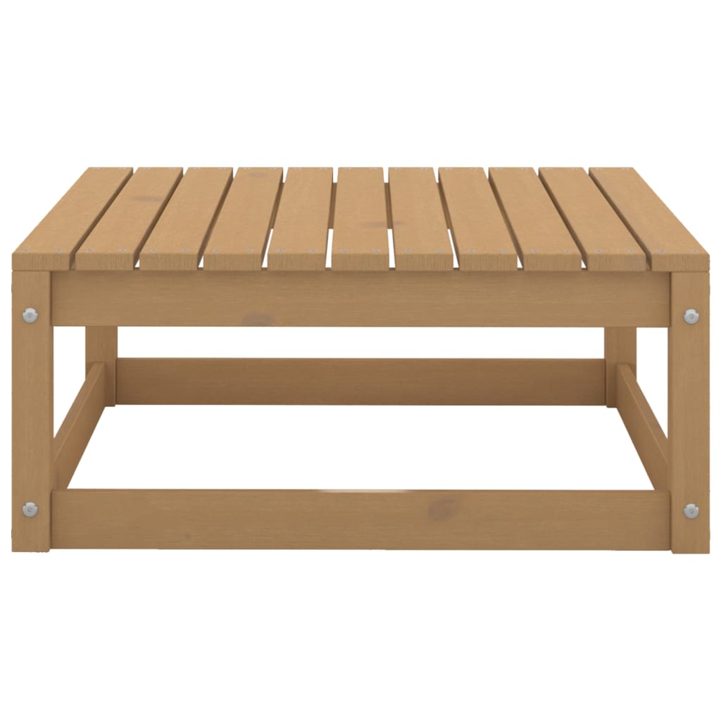 3-tlg. Garten-Lounge-Set Kissen Honigbraun Massivholz Kiefer