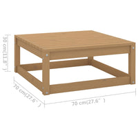 Thumbnail for 3-tlg. Garten-Lounge-Set Kissen Honigbraun Massivholz Kiefer