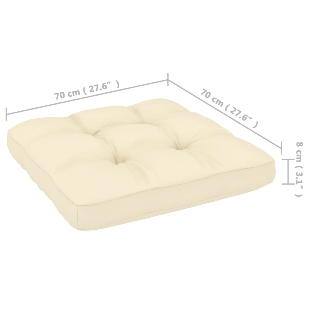 3-tlg. Garten-Lounge-Set Kissen Honigbraun Massivholz Kiefer