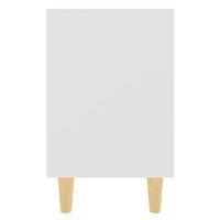 Thumbnail for Nachttische mit Massivholz-Beinen 2 Stk. Weiß 40x30x50 cm