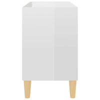 Thumbnail for TV-Schrank mit Massivholz-Beinen Hochglanz-Weiß 69,5x30x50 cm