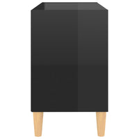 Thumbnail for TV-Schrank mit Massivholz-Beinen Hochglanz-Schwarz 69,5x30x50cm