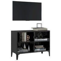 Thumbnail for TV-Schrank mit Metallbeinen Hochglanz-Schwarz 69,5x30x50cm