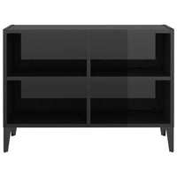 Thumbnail for TV-Schrank mit Metallbeinen Hochglanz-Schwarz 69,5x30x50cm