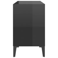 Thumbnail for TV-Schrank mit Metallbeinen Hochglanz-Schwarz 69,5x30x50cm