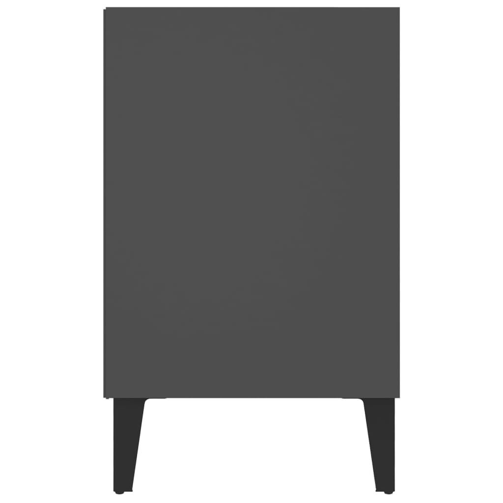 TV-Schrank mit Metallbeinen Grau 103,5x30x50 cm