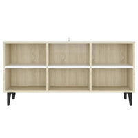Thumbnail for TV-Schrank mit Metallbeinen Weiß Sonoma-Eiche 103,5x30x50 cm