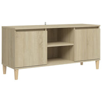 Thumbnail for TV-Schrank mit Massivholz-Beinen Sonoma-Eiche 103,5x35x50 cm