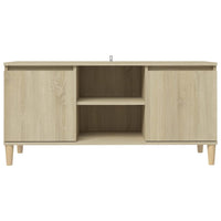 Thumbnail for TV-Schrank mit Massivholz-Beinen Sonoma-Eiche 103,5x35x50 cm