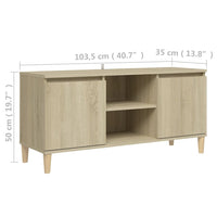 Thumbnail for TV-Schrank mit Massivholz-Beinen Sonoma-Eiche 103,5x35x50 cm