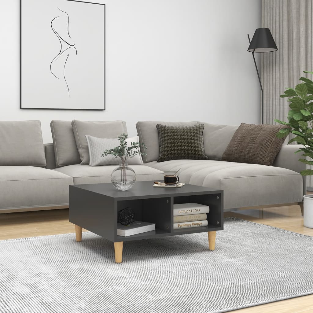 Couchtisch Grau 60x60x30 cm Spanplatte