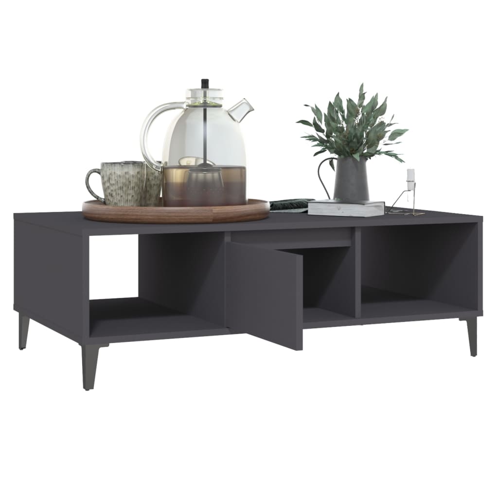 Couchtisch Grau 103,5x60x35 cm Spanplatte