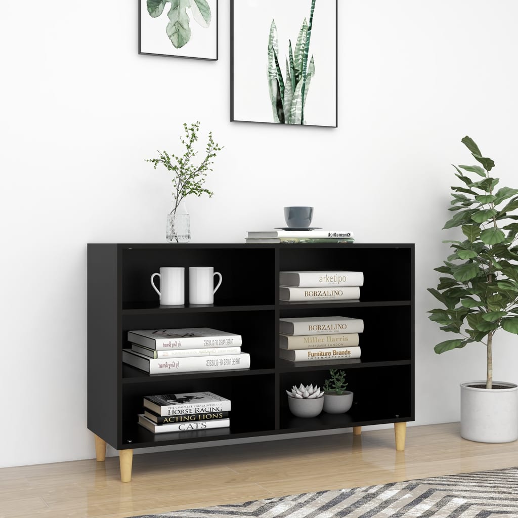 Sideboard Schwarz 103,5x35x70 cm Spanplatte