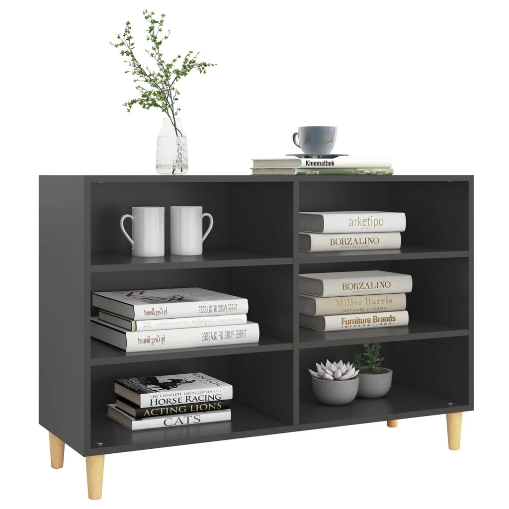 Sideboard Grau 103,5x35x70 cm Spanplatte