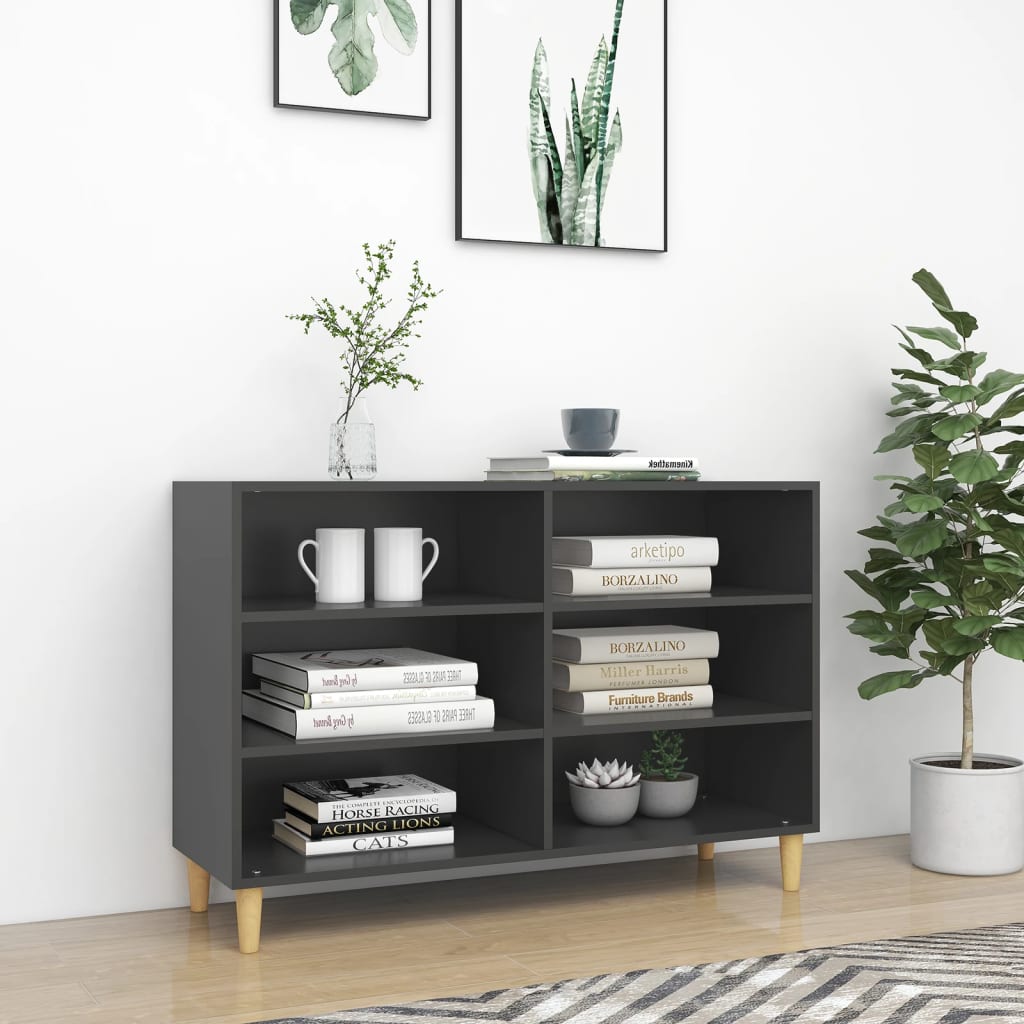 Sideboard Grau 103,5x35x70 cm Spanplatte