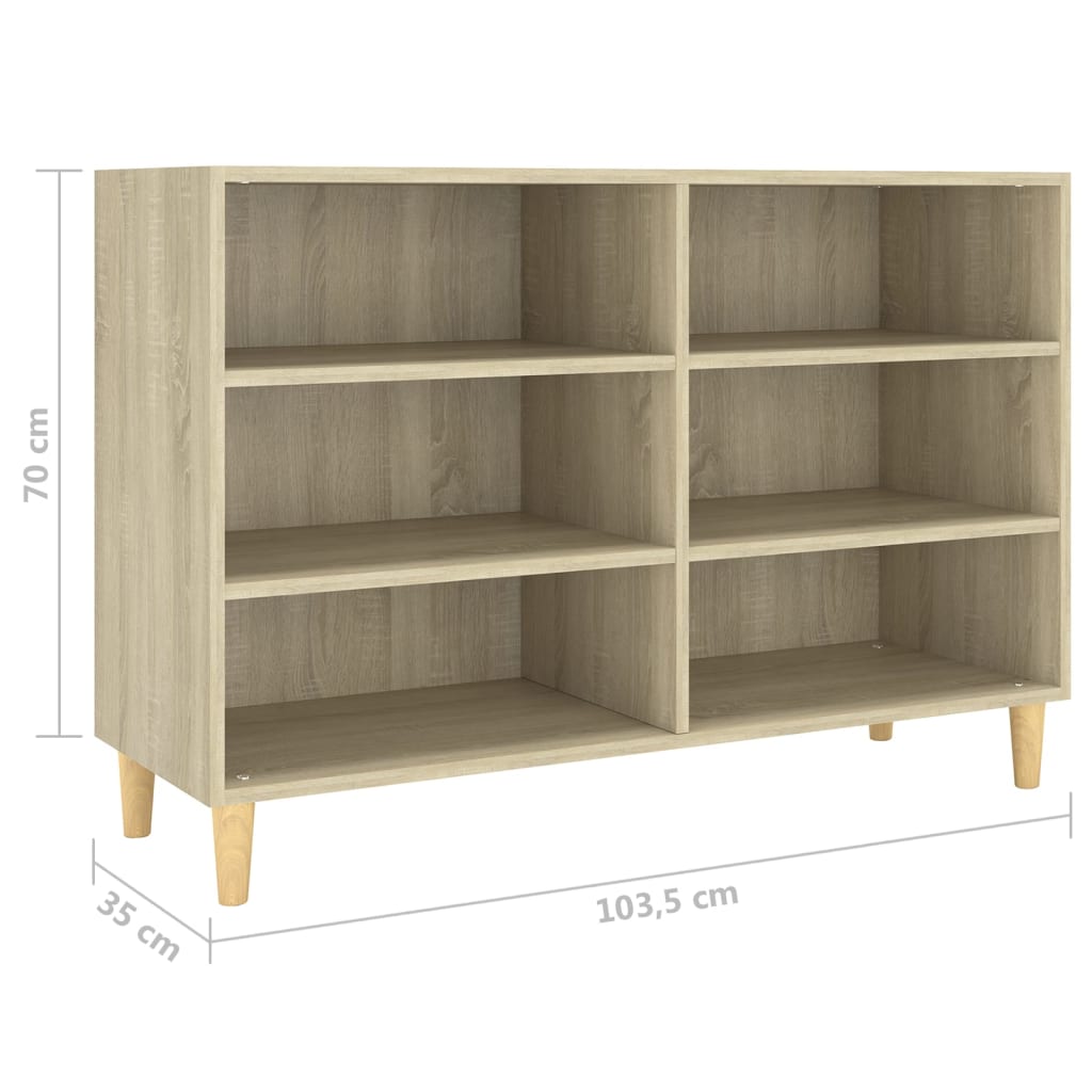 Sideboard Sonoma-Eiche 103,5x35x70 cm Spanplatte