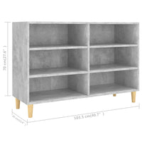 Thumbnail for Sideboard Betongrau 103,5x35x70 cm Spanplatte