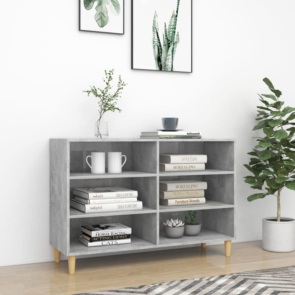 Sideboard Betongrau 103,5x35x70 cm Spanplatte