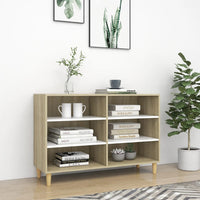 Thumbnail for Sideboard Weiß und Sonoma-Eiche 103,5x35x70 cm Spanplatte