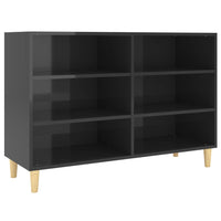 Thumbnail for Sideboard Hochglanz-Schwarz 103,5x35x70 cm Spanplatte