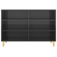 Thumbnail for Sideboard Hochglanz-Schwarz 103,5x35x70 cm Spanplatte