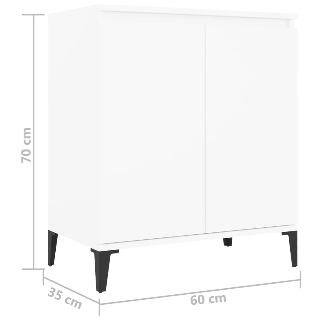 Sideboard Weiß 60x35x70 cm Holzwerkstoff