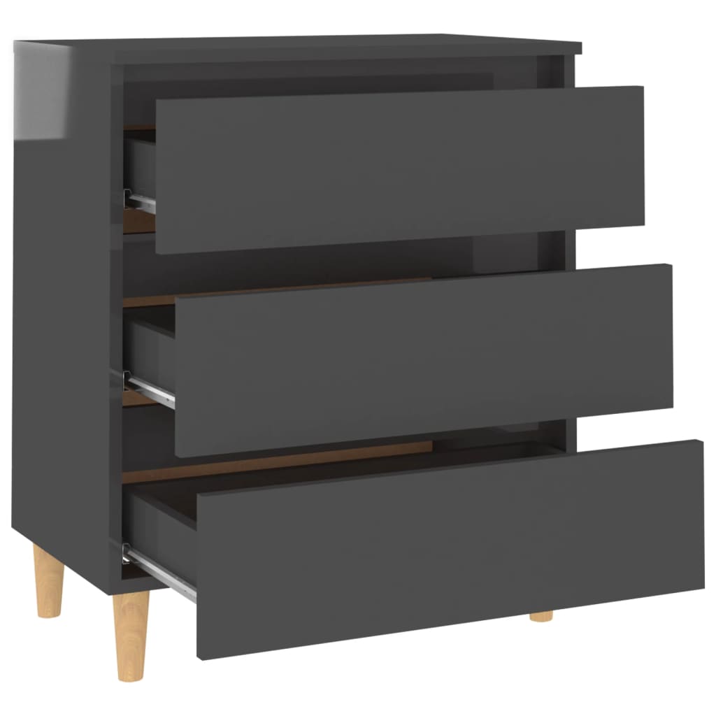 Sideboard Hochglanz-Grau 60x35x69 cm Holzwerkstoff