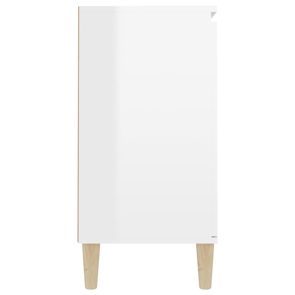 Sideboard Hochglanz-Weiß 103,5x35x70 cm Holzwerkstoff