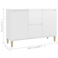 Thumbnail for Sideboard Hochglanz-Weiß 103,5x35x70 cm Holzwerkstoff