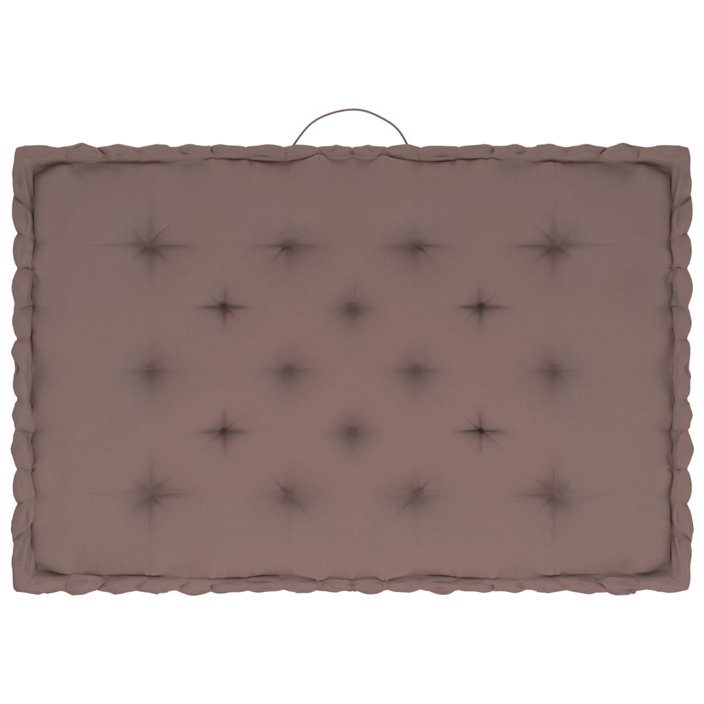 Palettenkissen 3-tlg. Taupe Baumwolle