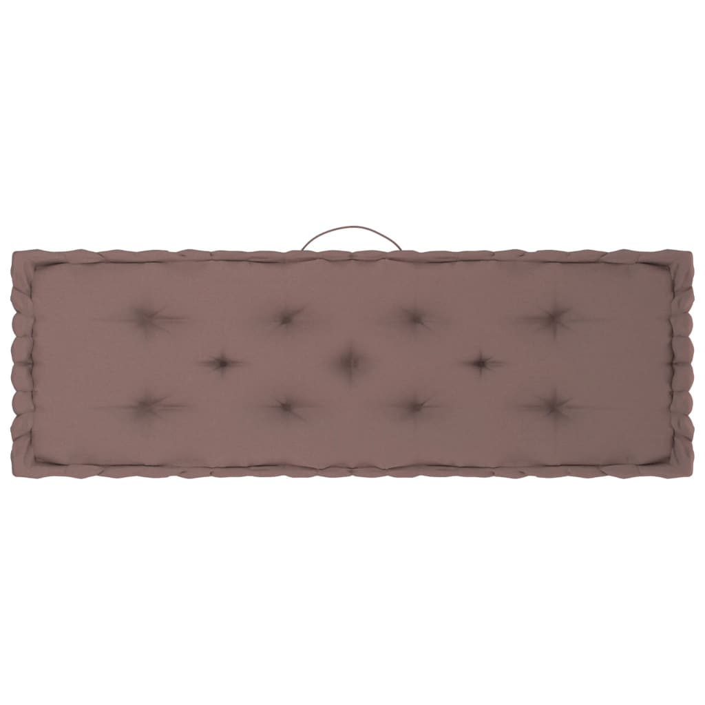 Palettenkissen 3-tlg. Taupe Baumwolle