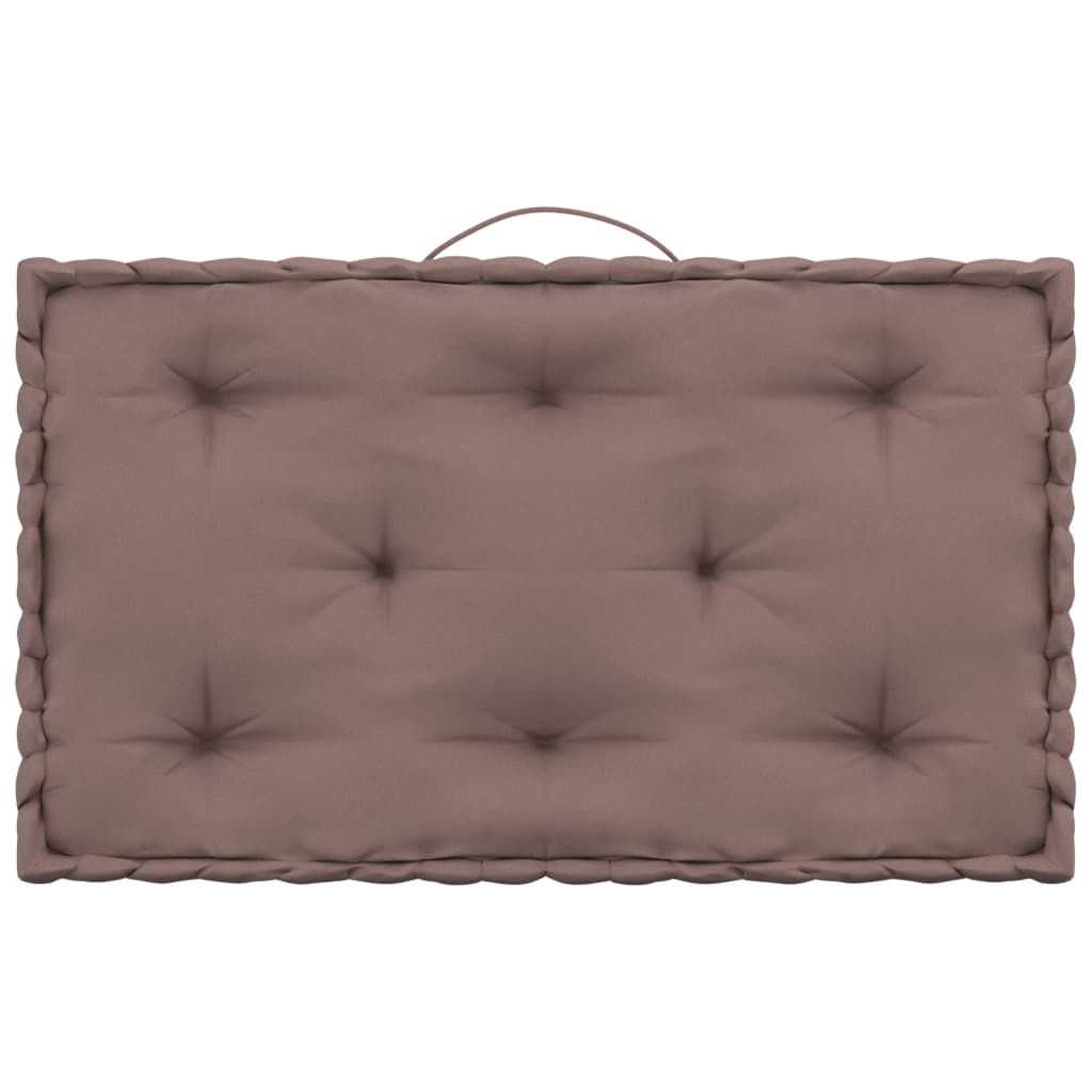 Palettenkissen 3-tlg. Taupe Baumwolle