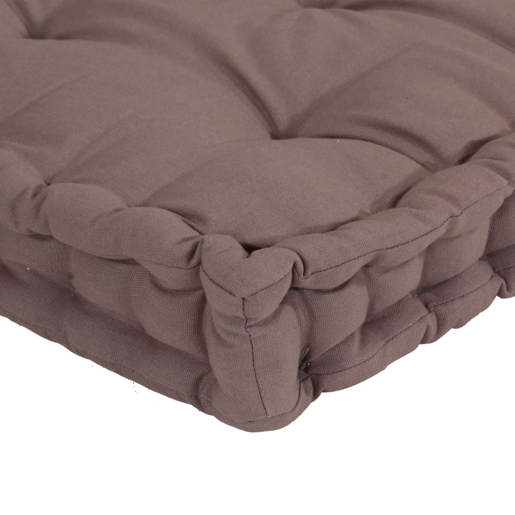 Palettenkissen 3-tlg. Taupe Baumwolle