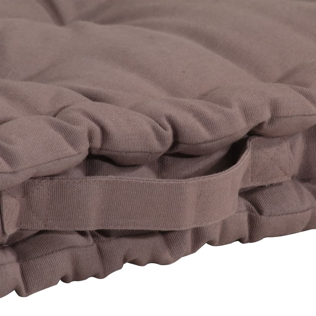 Palettenkissen 3-tlg. Taupe Baumwolle