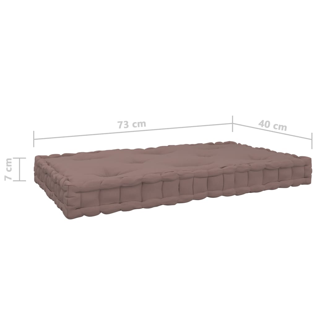 Palettenkissen 3-tlg. Taupe Baumwolle