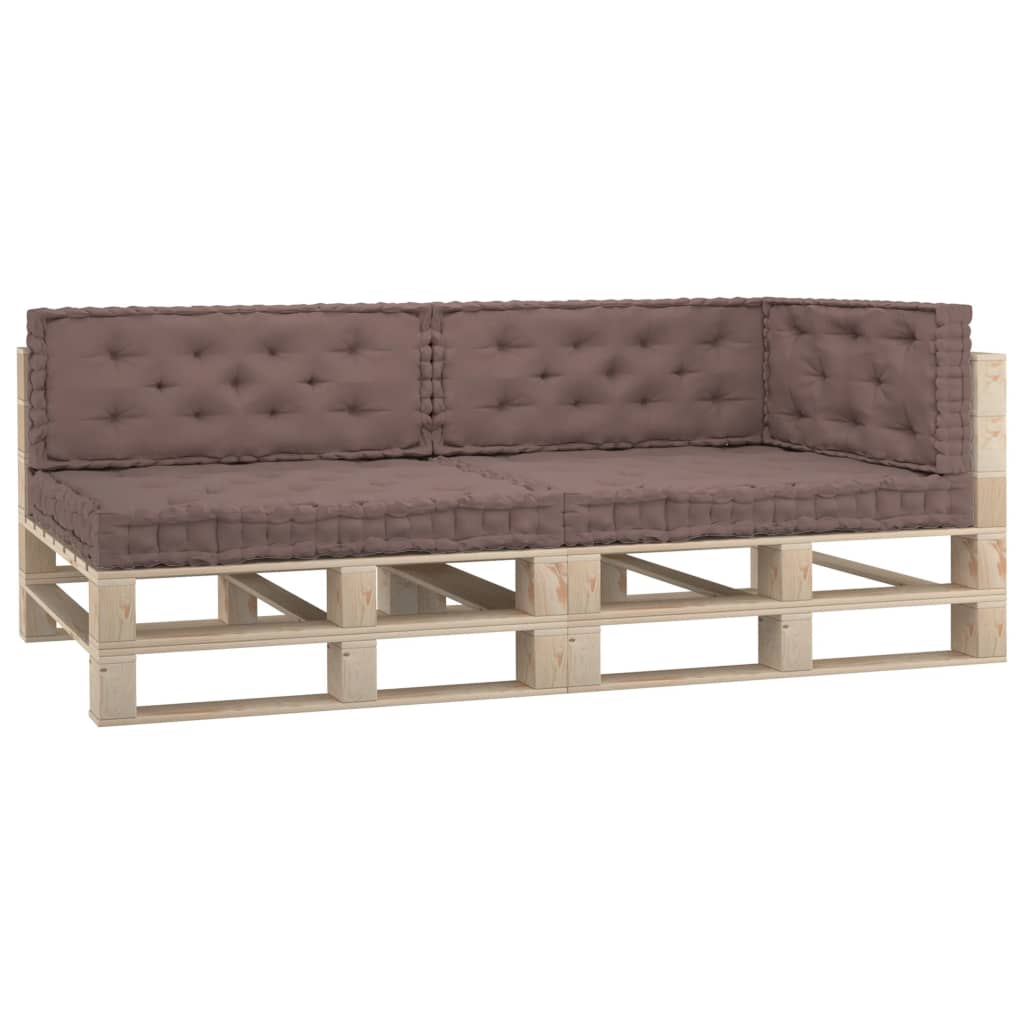 Palettenkissen 5-tlg. Taupe Baumwolle