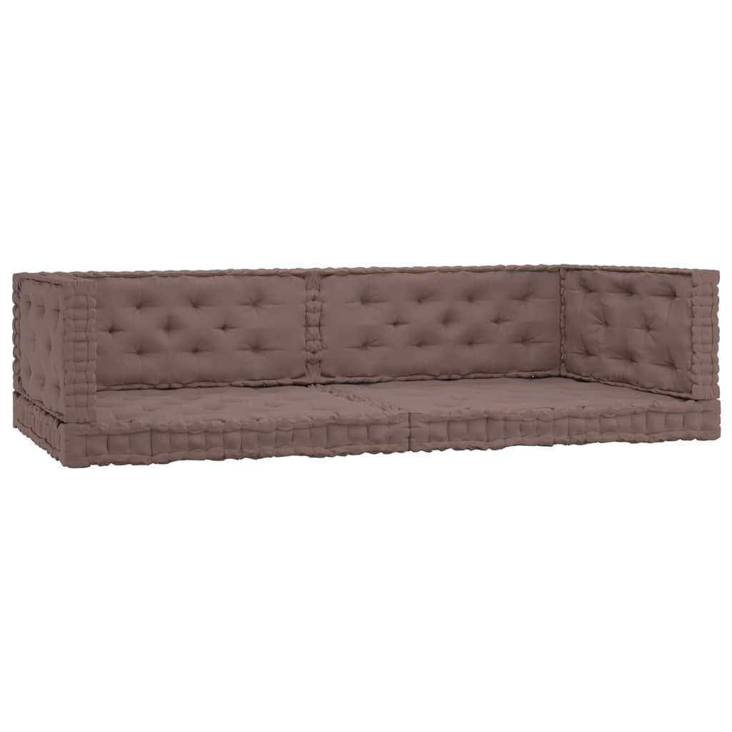 Palettenkissen 6-tlg. Taupe Baumwolle