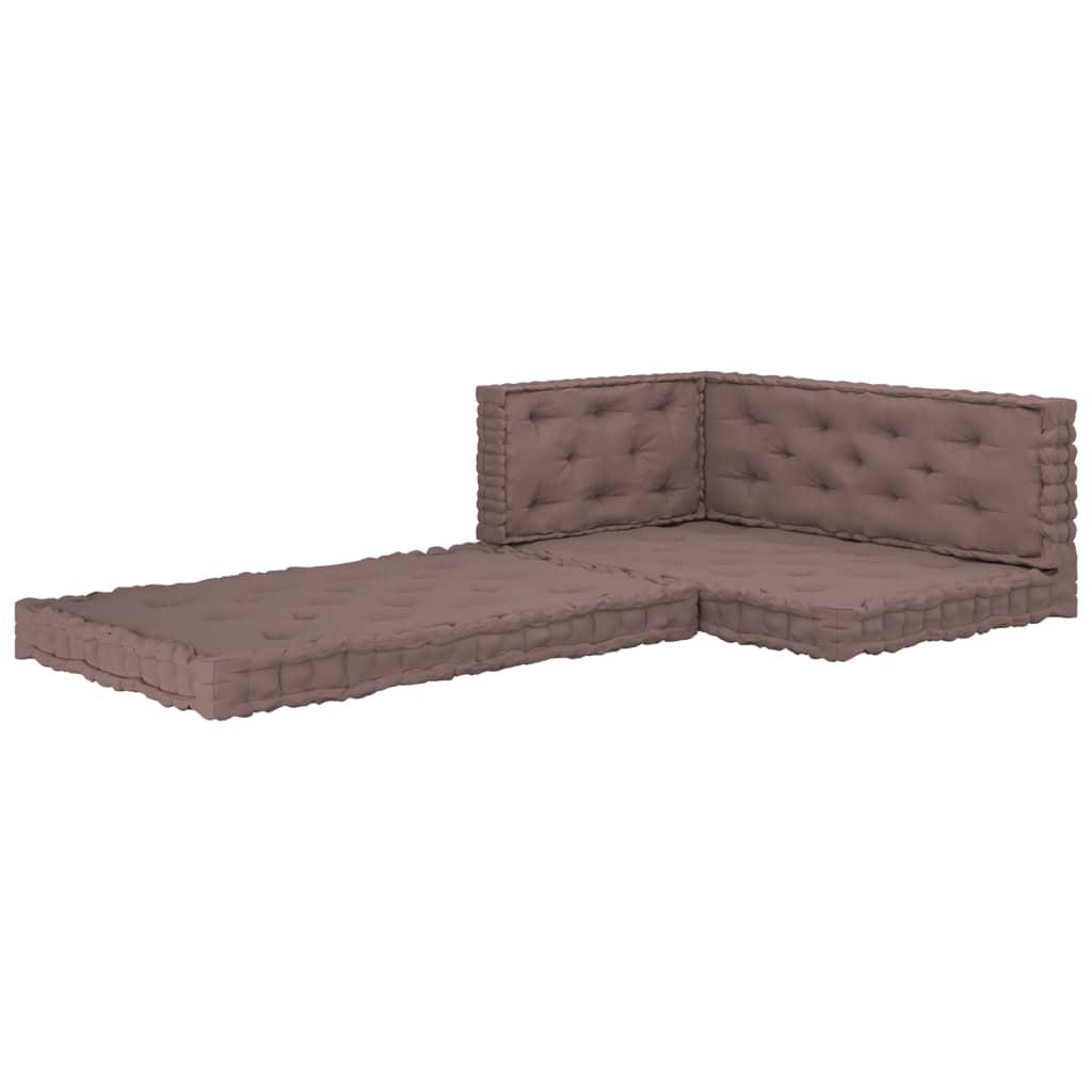 Palettenkissen 4-tlg. Taupe Baumwolle