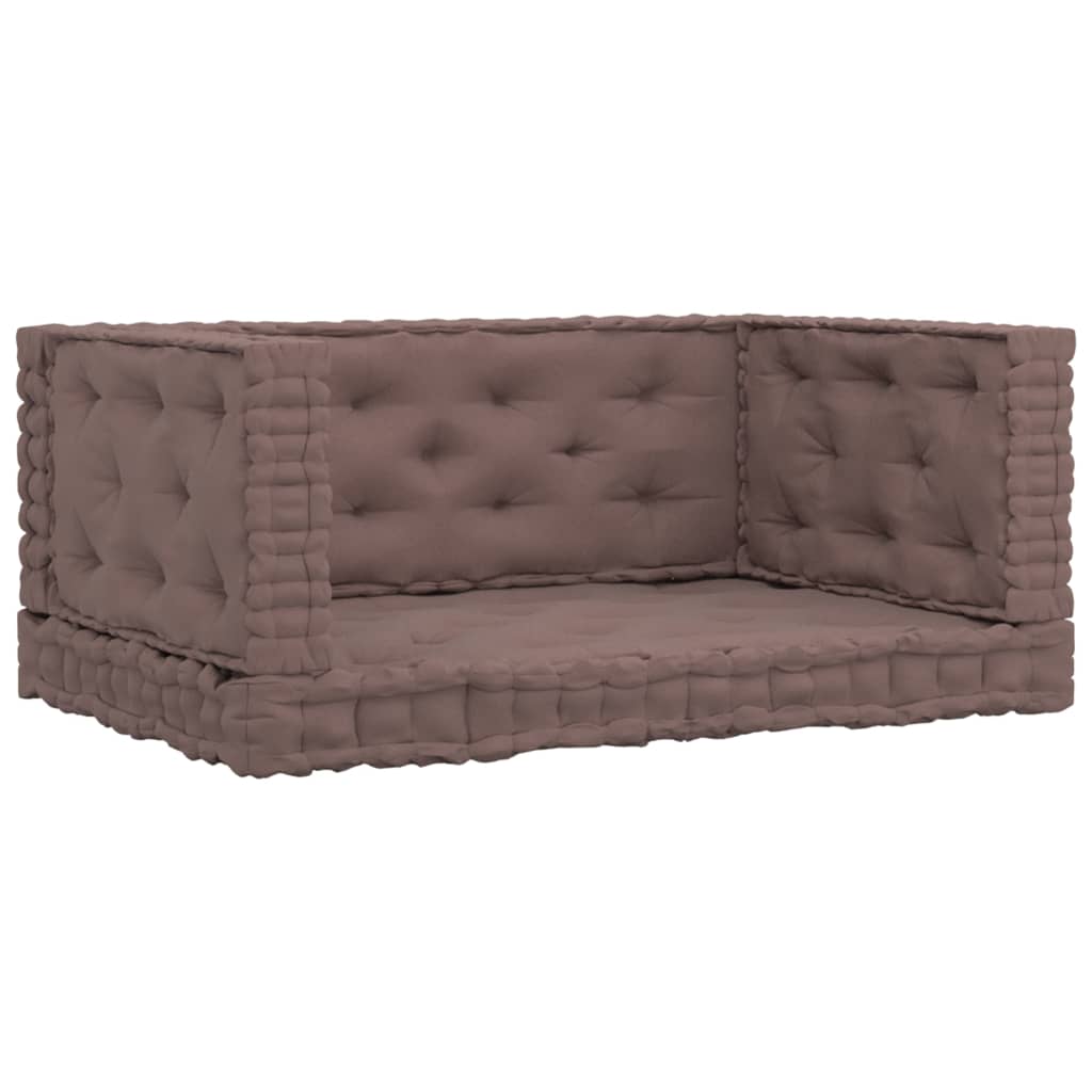 Palettenkissen 4-tlg. Taupe Baumwolle
