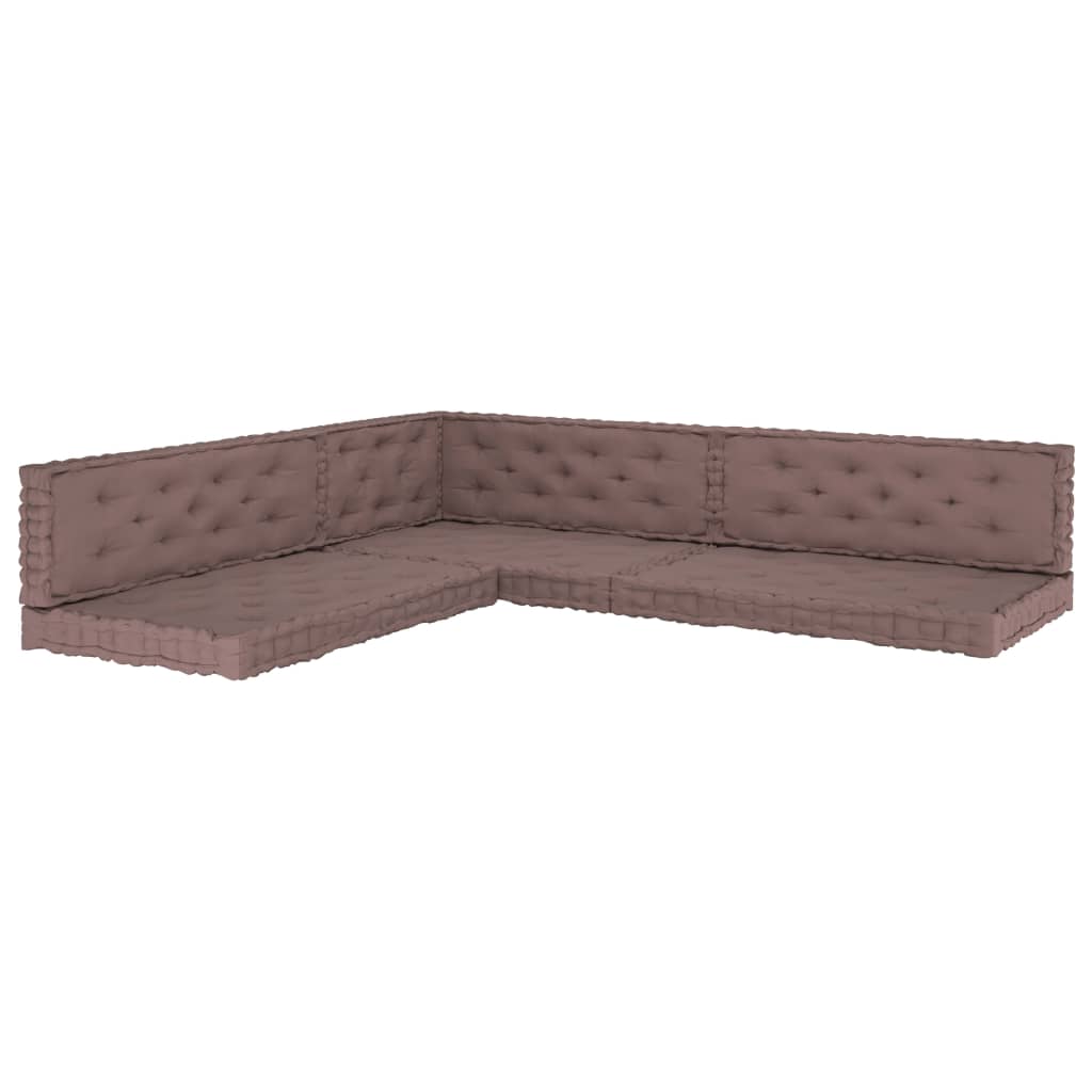 Palettenkissen 7-tlg. Taupe Baumwolle