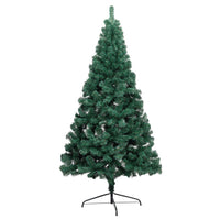 Thumbnail for Künstlicher Halber Weihnachtsbaum mit Ständer Grün 240 cm PVC