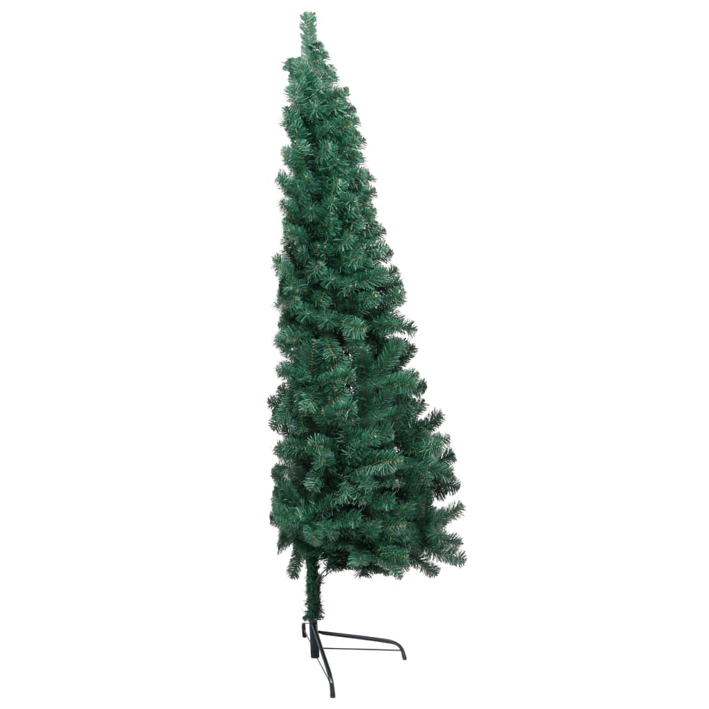 Künstlicher Halber Weihnachtsbaum mit Ständer Grün 240 cm PVC