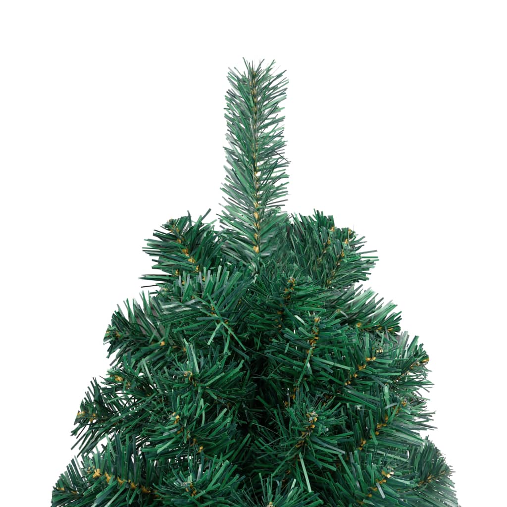 Künstlicher Halber Weihnachtsbaum mit Ständer Grün 240 cm PVC