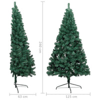 Thumbnail for Künstlicher Halber Weihnachtsbaum mit Ständer Grün 240 cm PVC