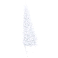 Thumbnail for Künstlicher Halber Weihnachtsbaum mit Ständer Weiß 120 cm PVC